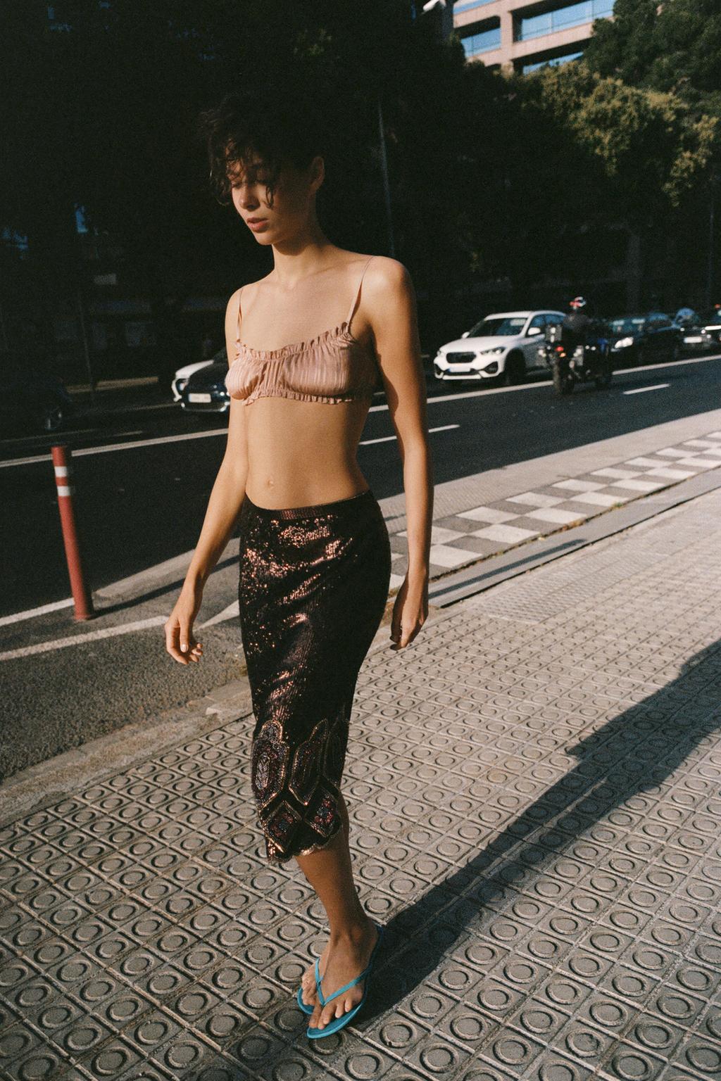 LIMITED EDITION BEADED MIDI SKIRT