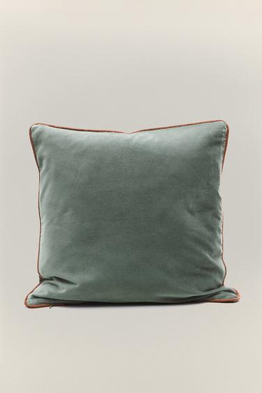 VELVET THROW PILLOW COVER — Blue 1