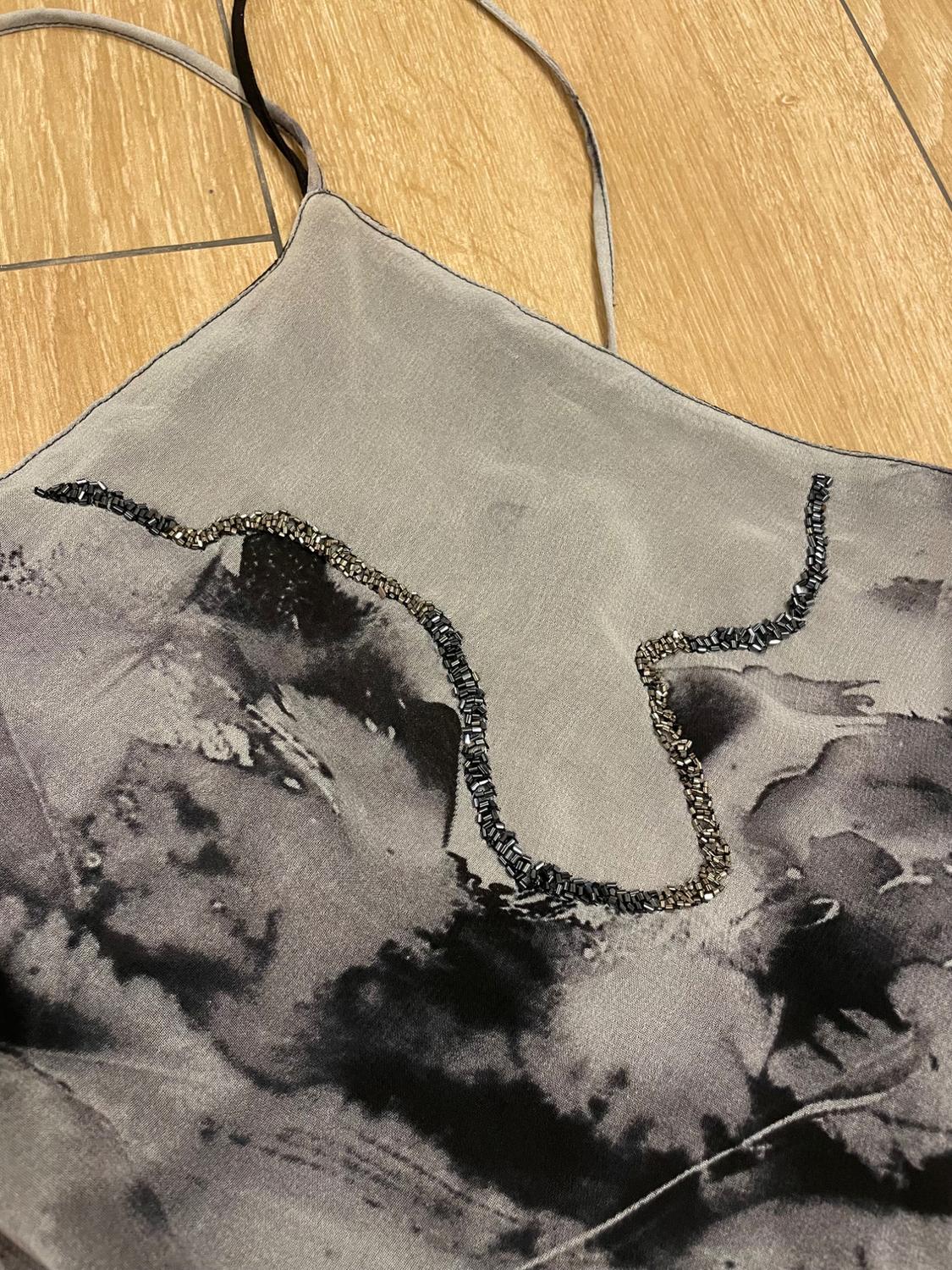 BEADED TIE-DYE HALTER DRESS - Image 3