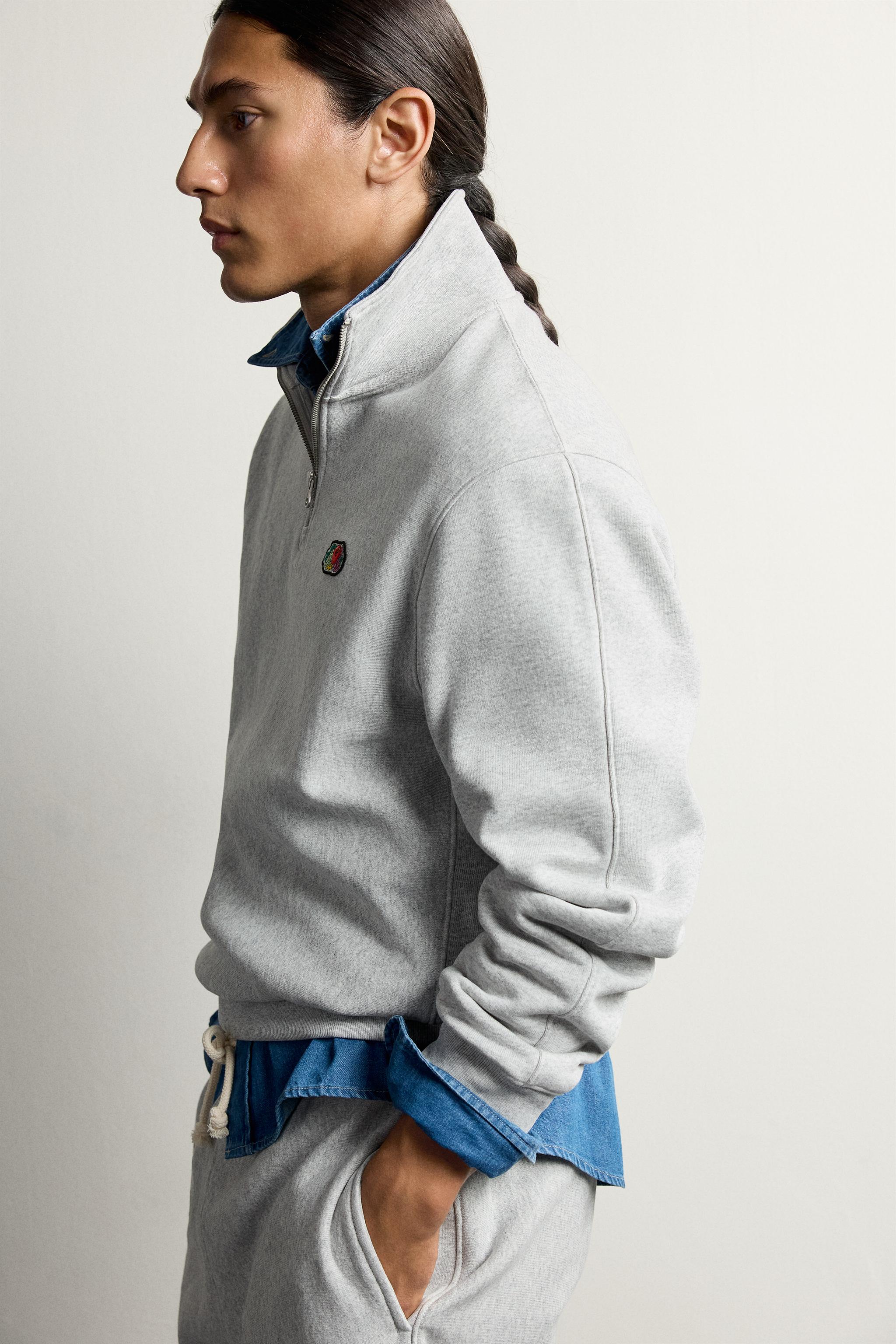 Zara FRUIT OF THE LOOM™ FERMUARLI SWEATSHIRT görsel 5