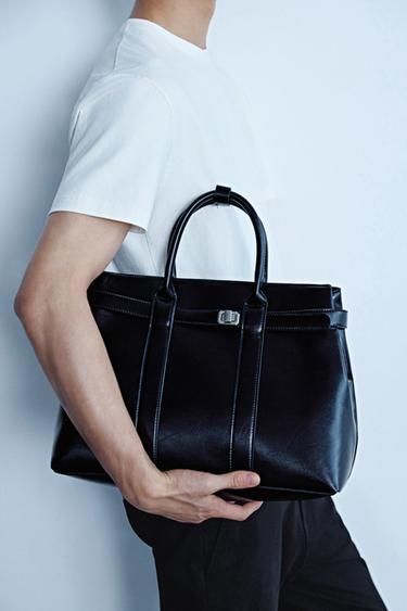 Zara 腰帶飾手提包 - 黑色