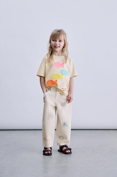 Zara BARREL PANTALONE OD KEPERA SA VEZOM – Ekru