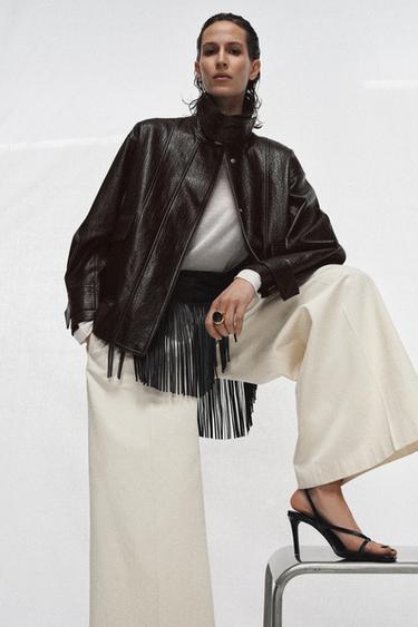 SANDALIA PIEL TACÓN - Negro de Zara