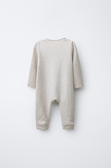 PYJAMA COMBINAISON STRUCTURE PIED CONVERTIBLE - Gris chiné de Zara - Image 3