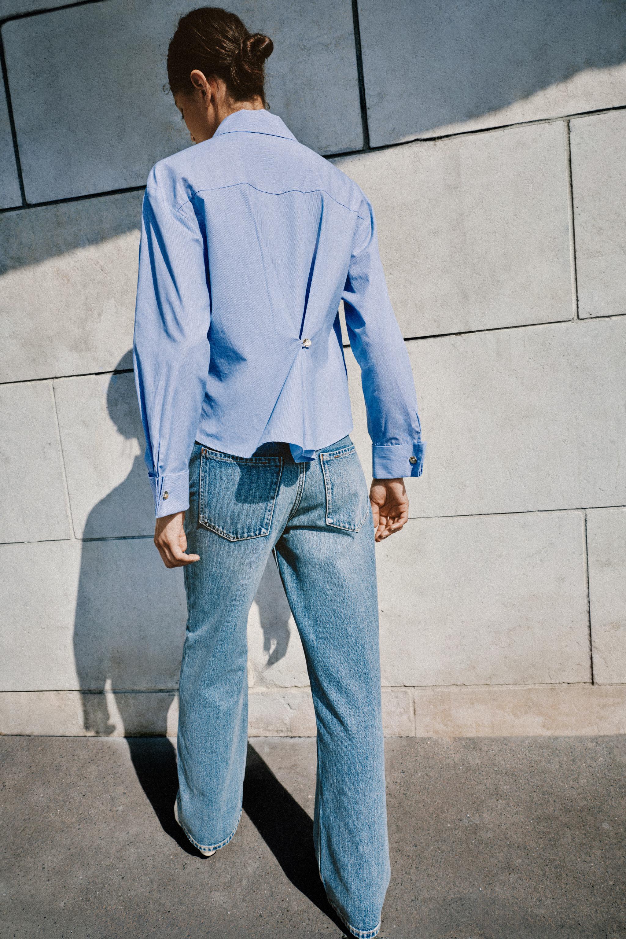 DARTED SHIRT WITH TURN-UP CUFFS