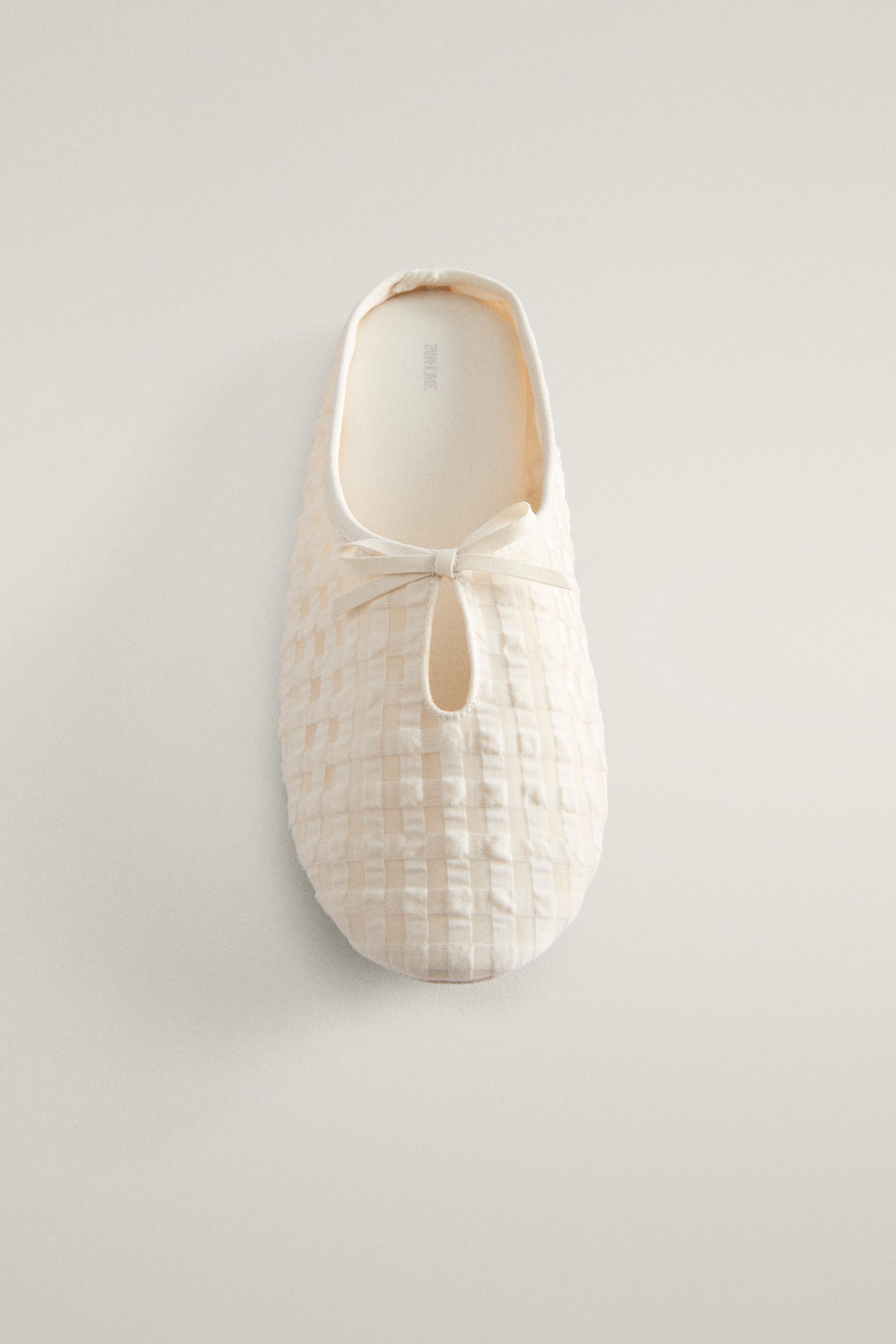 GINGHAM MULE SLIPPERS