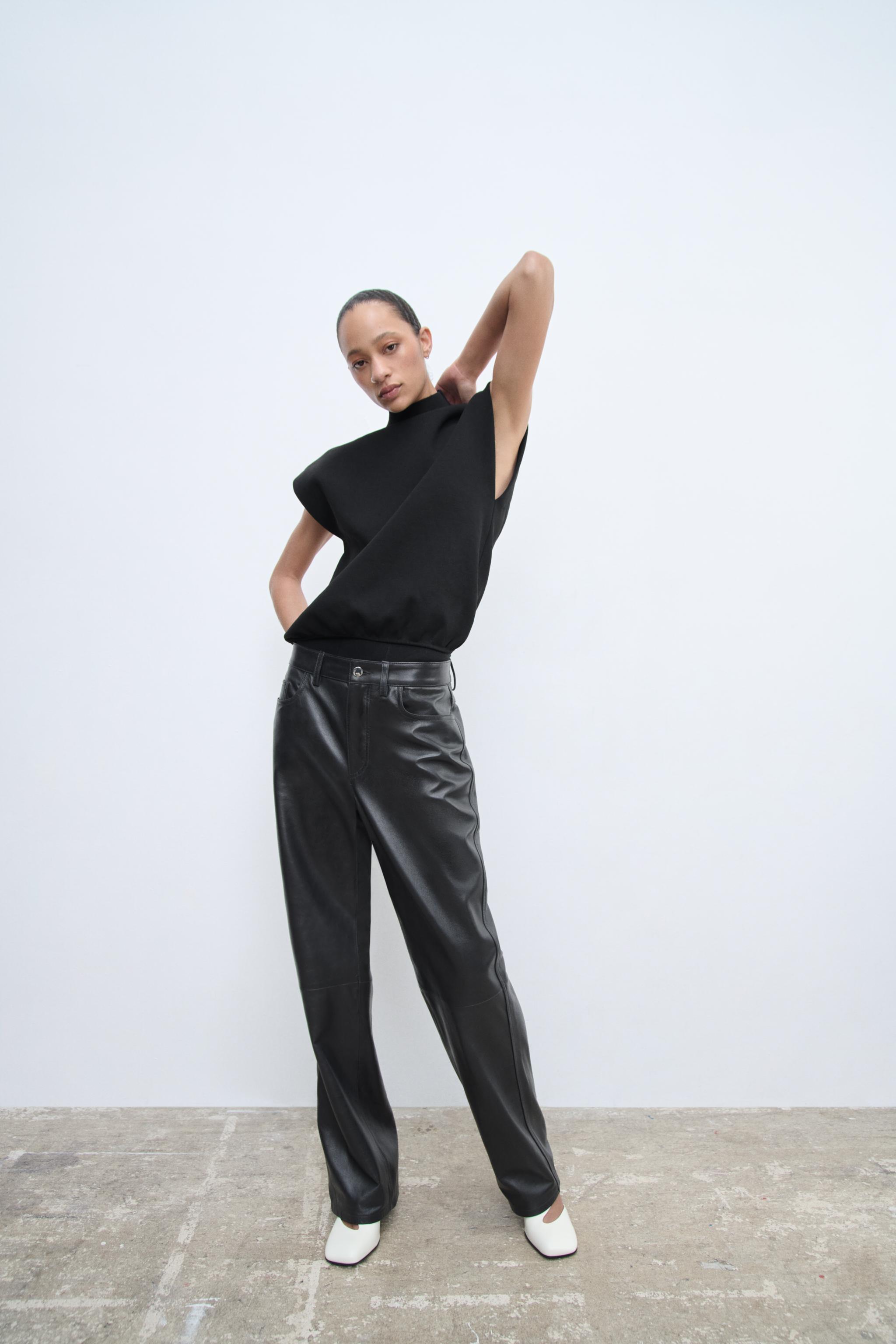 BASIC KNIT MOCK NECK TOP - Black | ZARA Canada