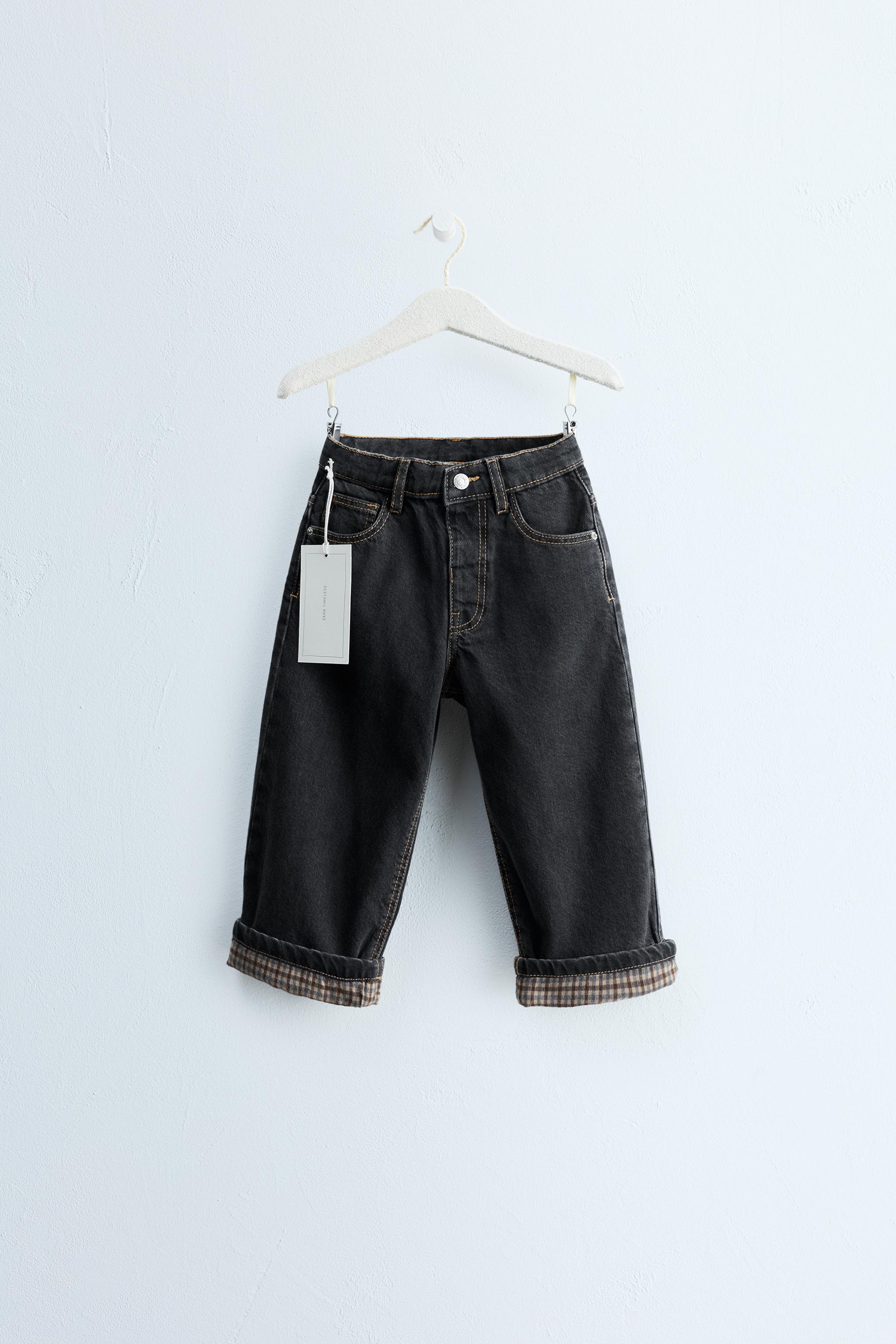 Zara Timeless - Straight Plaid Jeans
