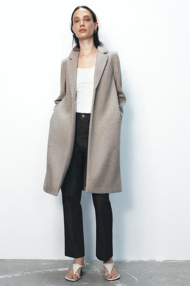 ABRIGO SOFT BOTÓN - Beige vigoré de Zara