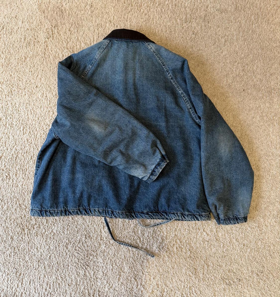 CONTRAST COLLAR DENIM JACKET - Image 2
