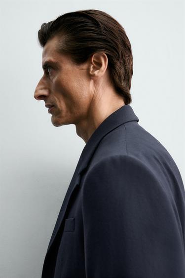 BLAZER DE COSTUME 100 % LAINE - Bleu marine de Zara - Image 6