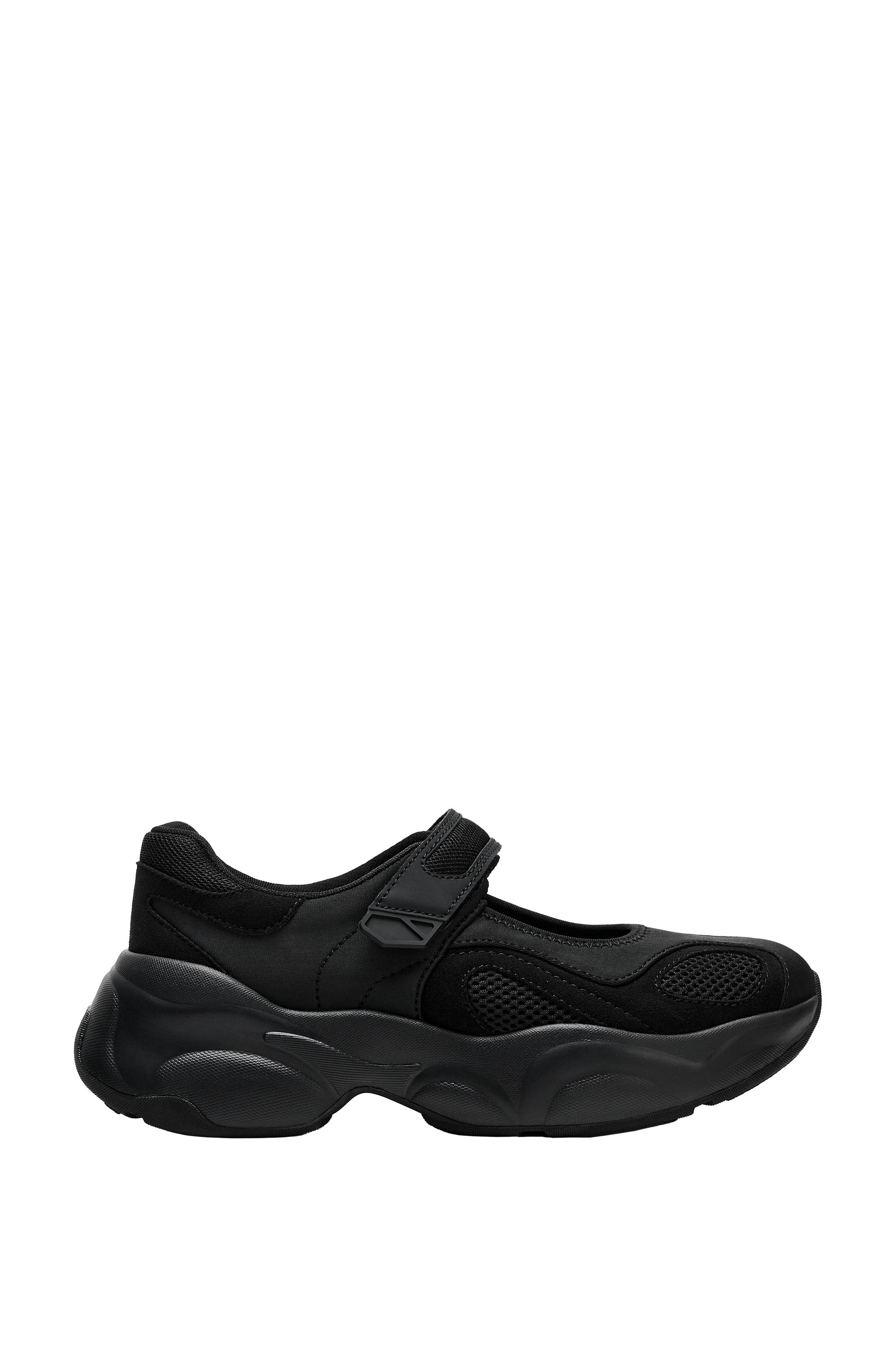 ZARA バレエフラットシューズ ブラック 36 5820/210/800 チャンキー バレエシューズ - ブラック | ZARA Japan / 日本
