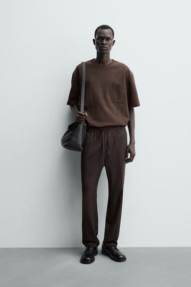 PANTALON DÉCONTRACTÉ À CORDON - Bleu | ZARA Suisse / Switzerland
