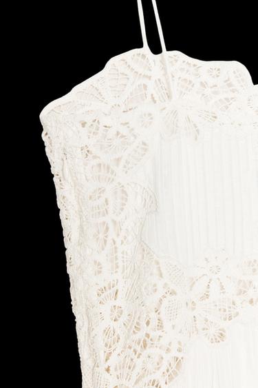 ZW COLLECTION EMBROIDERED DRESS - Ecru by Zara