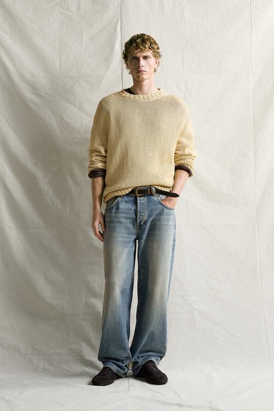 100% MERCERISED COTTON JUMPER - Vanilla by Zara - Image 0