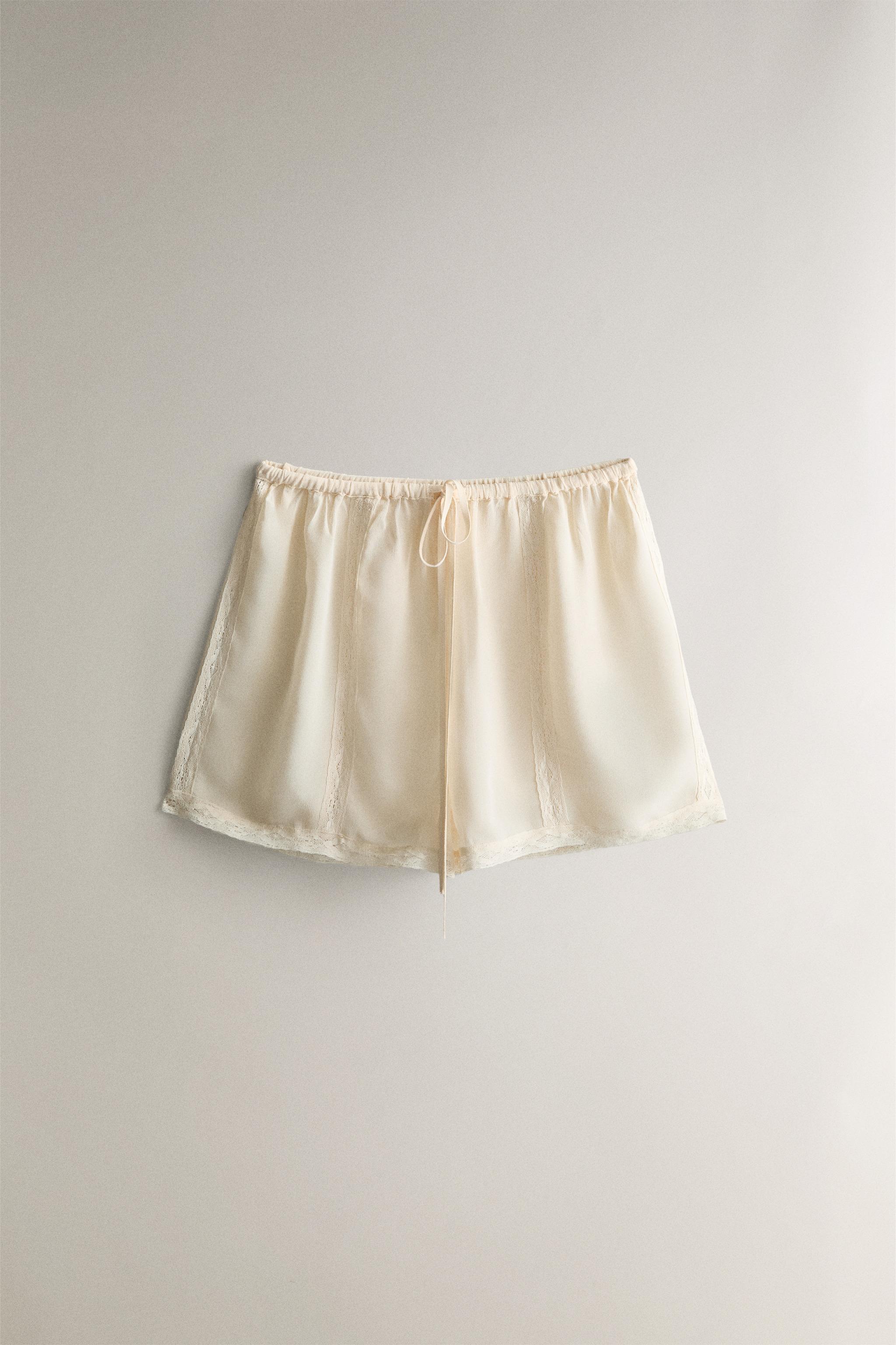 LACE COTTON SHORTS