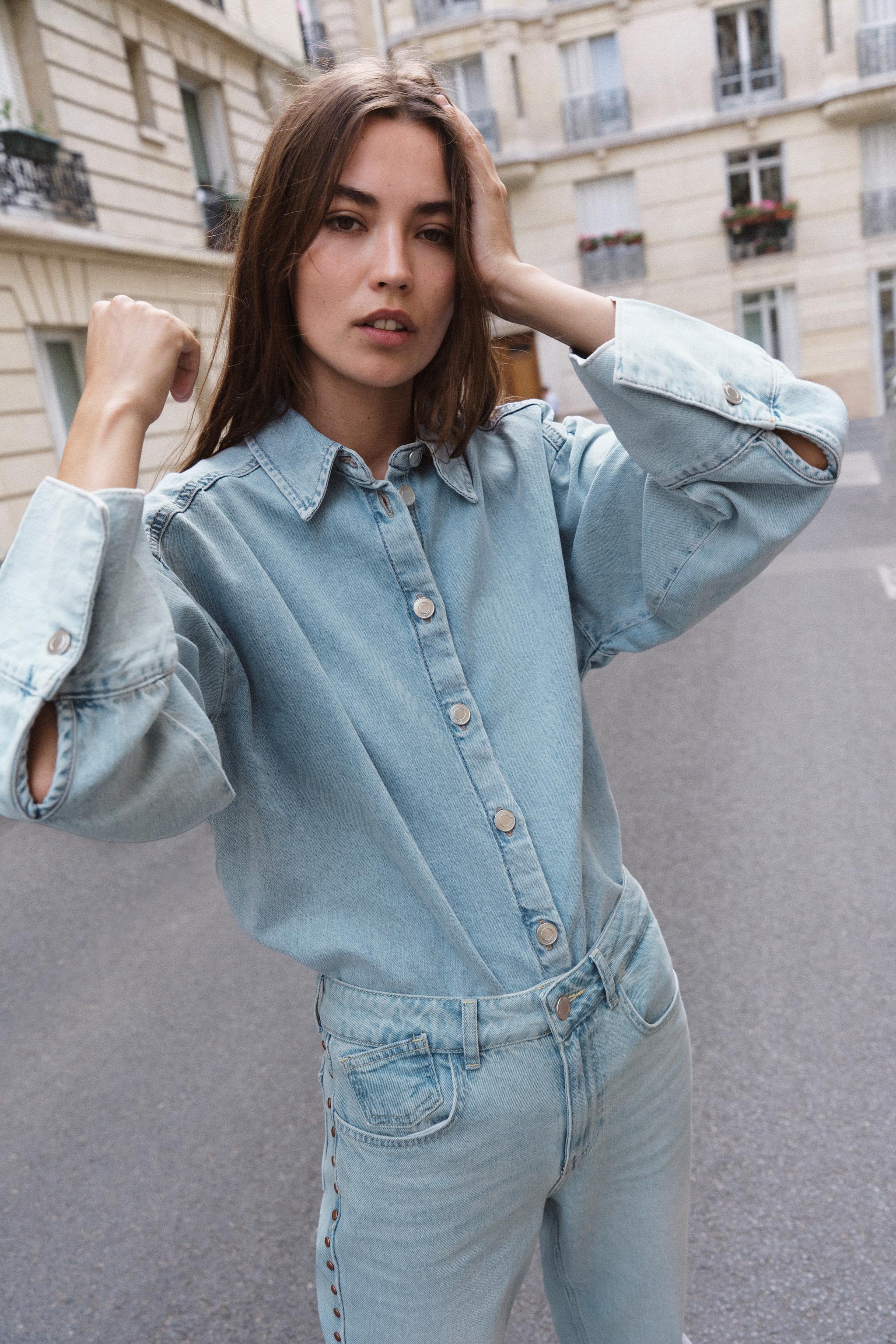 Женские рубашки Zara Z1975 DENIM SHIRT — фото 4