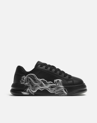 PATTERNED CHUNKY TRAINERS - Black by Zara