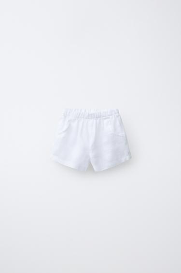 БЕРМУДЫ ИЗ 100% ЛЬНА — БЕЛЫЙ от Zara