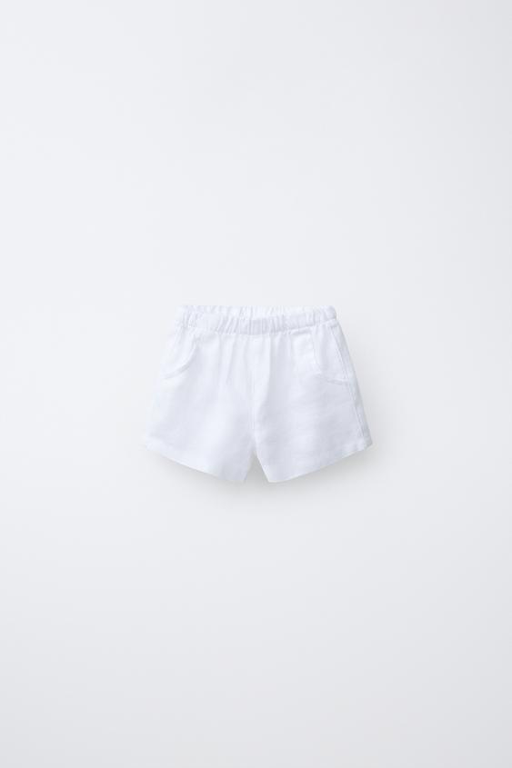 BERMUDA 100% LINO - Blanco de Zara - Imagen 0