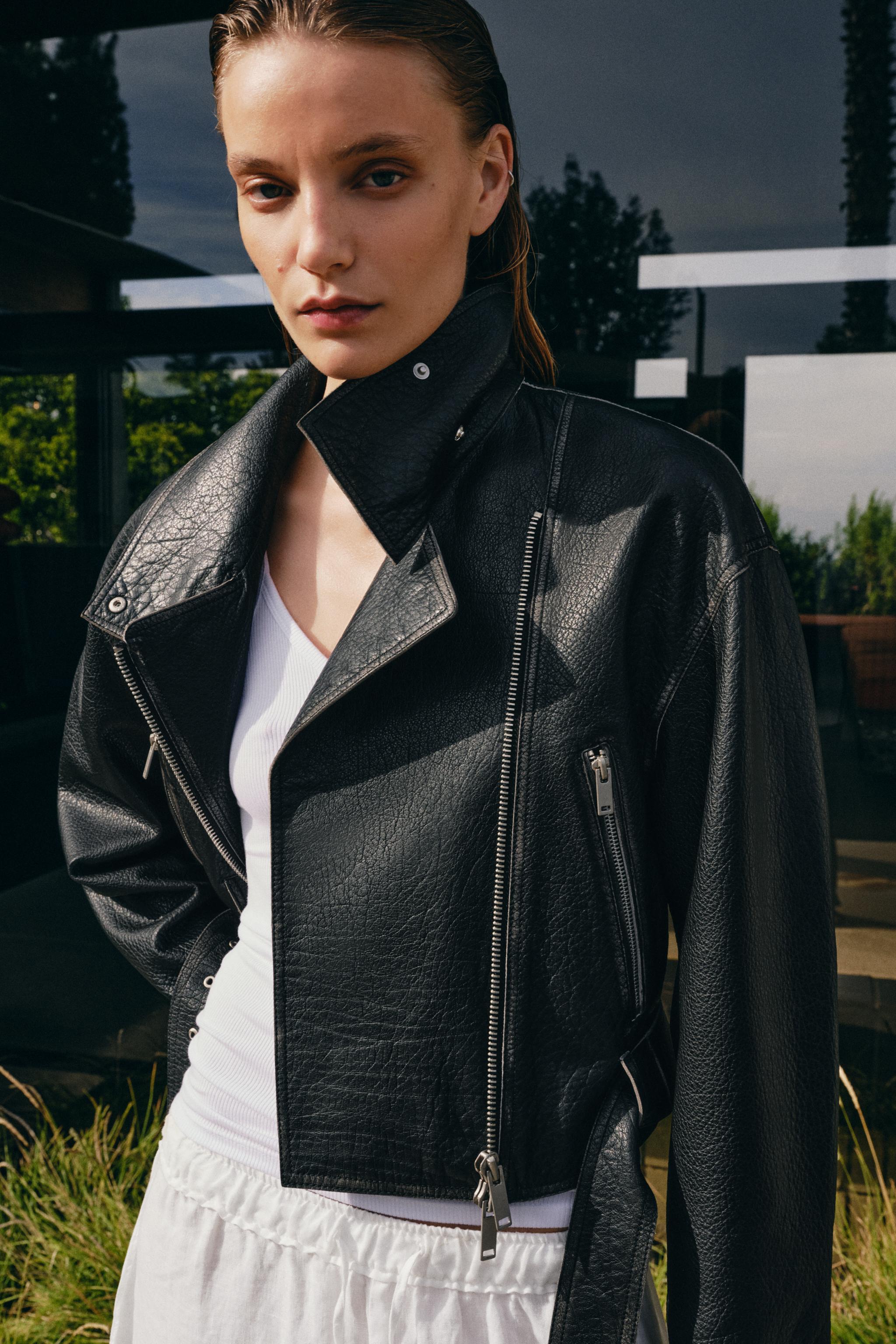 ZW COLLECTION LIMITED EDITION DERİ BIKER CEKET - Görsel 4