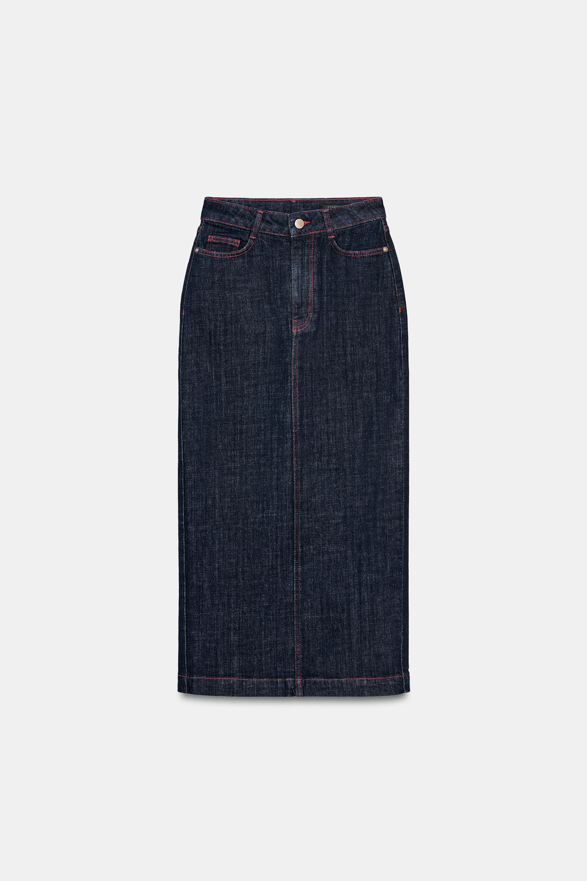 JUPE Z1975 MI-LONGUE EN DENIM