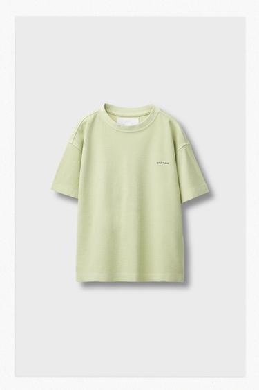 T-SHIRT À INSCRIPTION - Citron vert de Zara