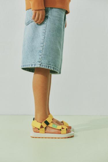 Zara TECHNICAL SANDALS - Yellow