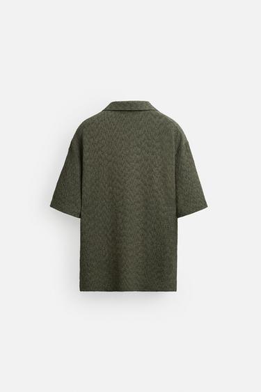 POLO STRUCTURÉ TEXTURÉ - Vert de Zara - Image 7