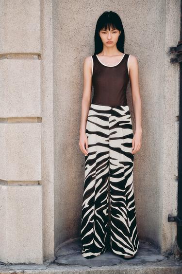 Zara 雙肩帶 T 恤 - 棕色