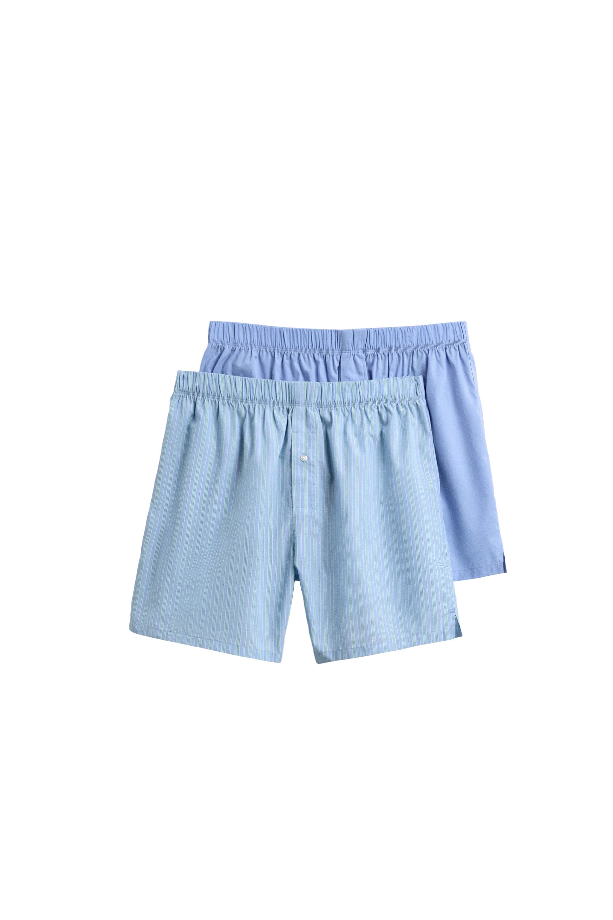 2-PACK ASSORTED POPLIN BOXERS - Sky blue | ZARA Canada