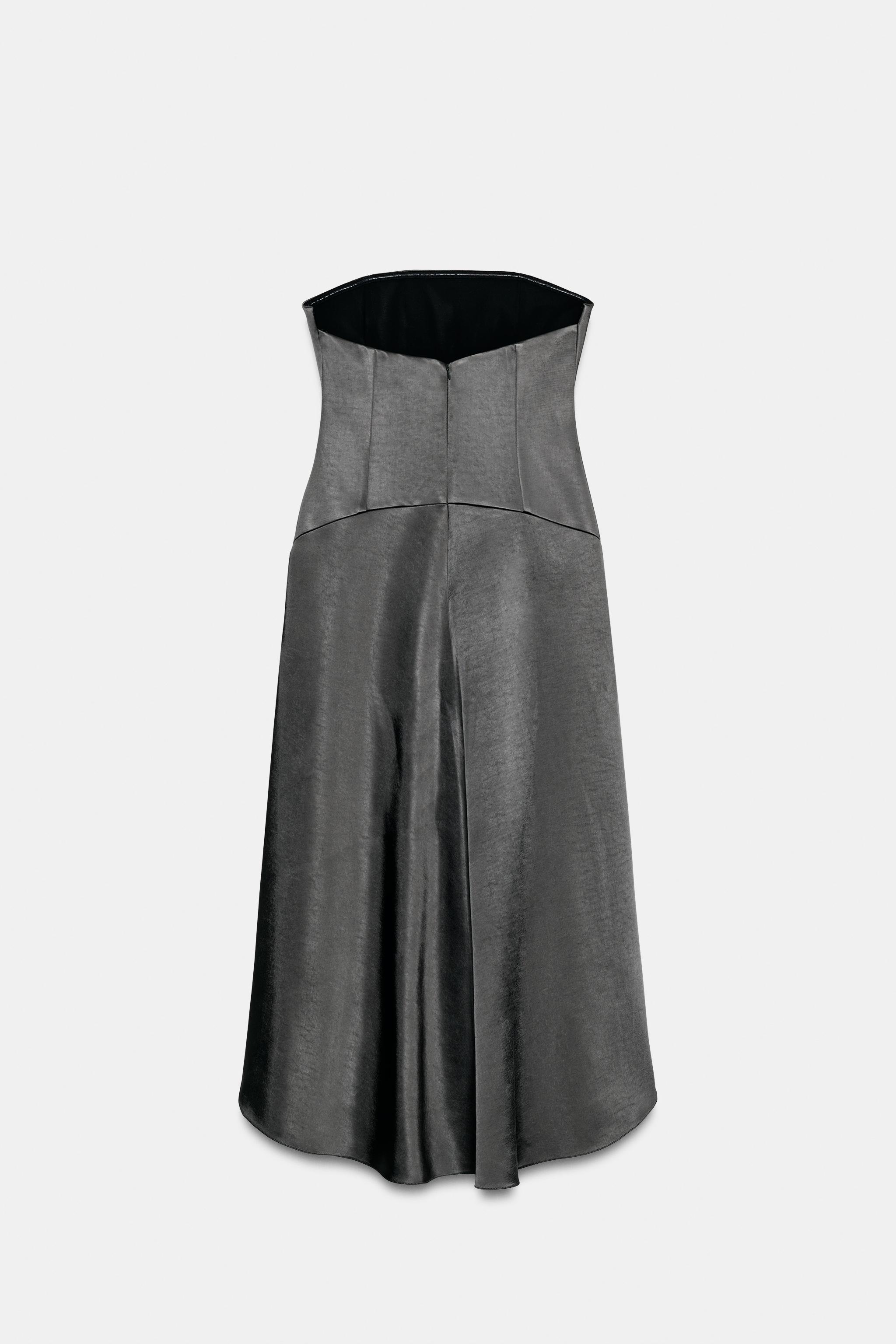 ZW COLLECTION ASYMMETRIC SATIN DRESS