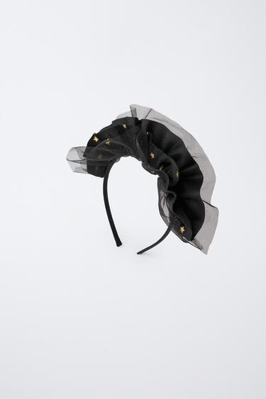STAR FLOCKING HEADBAND - Black by Zara - Image 0
