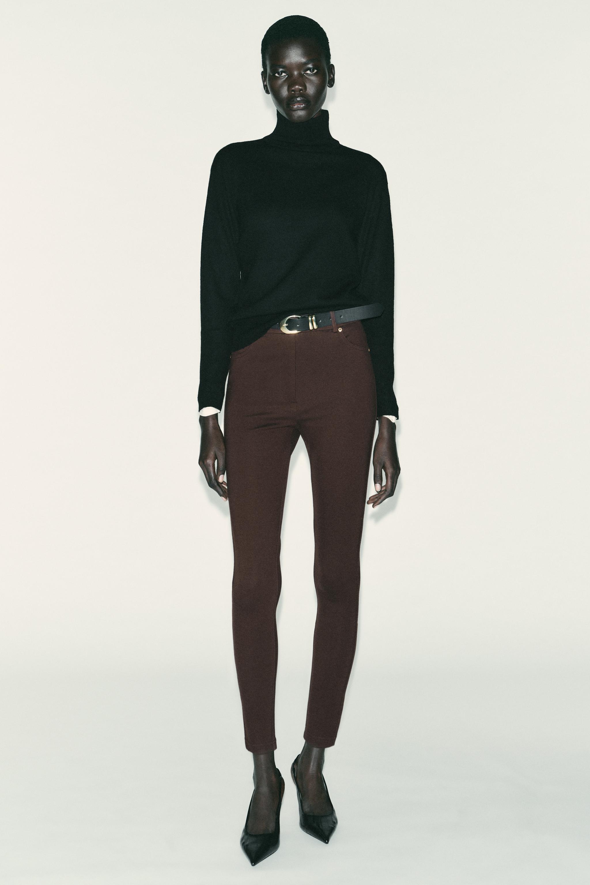 MID-RISE BELTED JEGGINGS