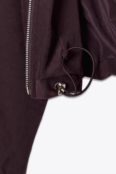 BLOUSON BOMBER À CAPUCHE - Bordeaux de Zara - Image 8