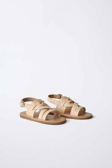 SANDÁLIA DETALHE - Marrom-areia da Zara