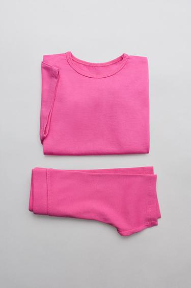 ENSEMBLE DE JOGGING T-SHIRT LACETS ET LEGGING CÔTELÉ CYCLISTE - Fuchsia de Zara