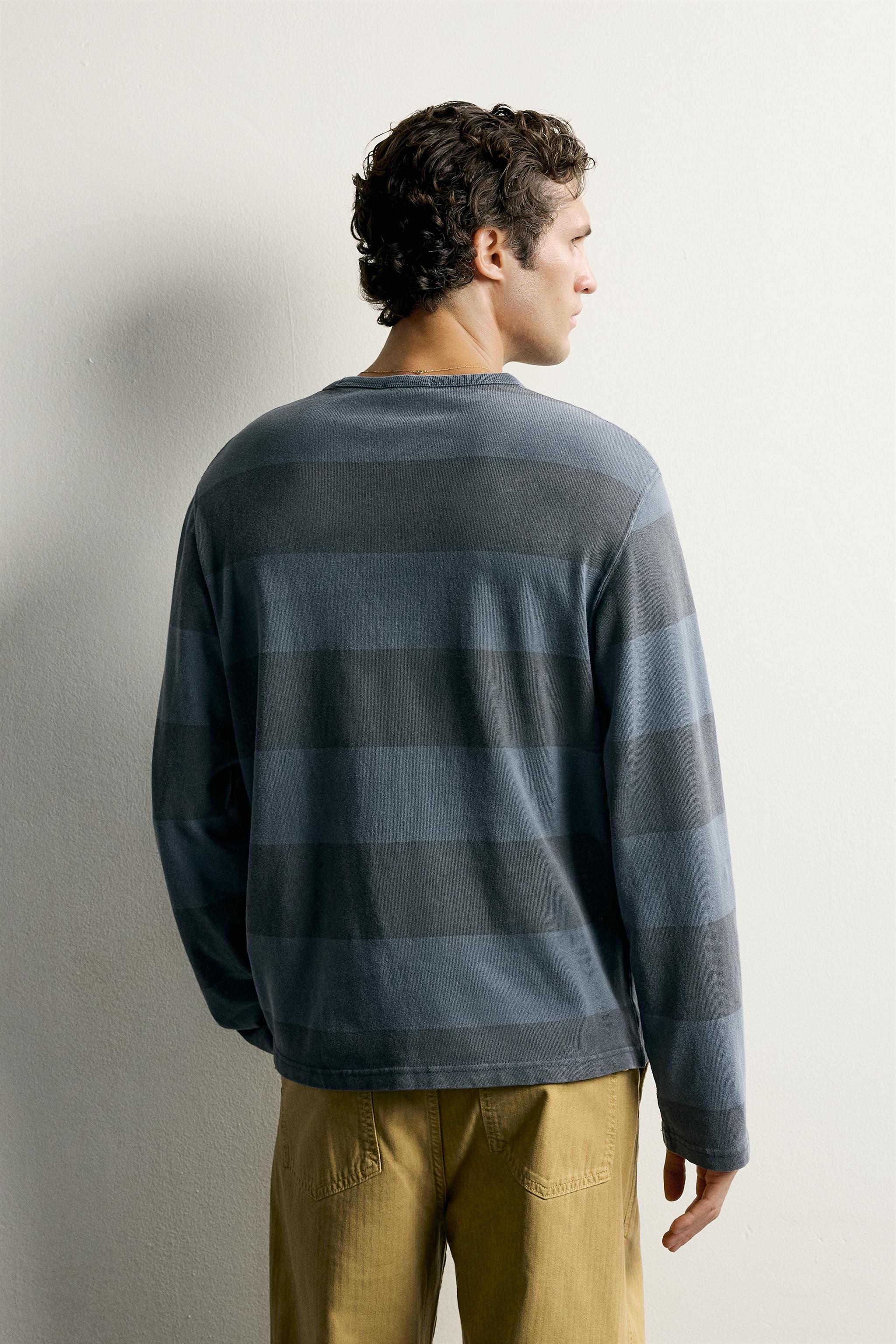 WASHED STRIPED T-SHIRT