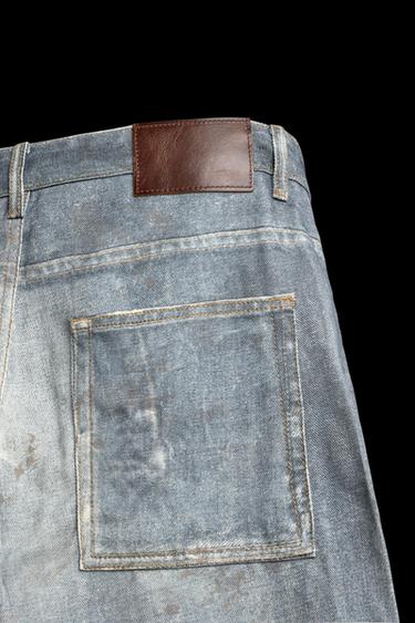 JEANS BAGGY FIT ESTAMPADO - Azulón de Zara