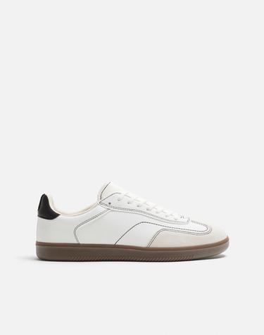 Zara CONTRAST SOLE SNEAKERS - White