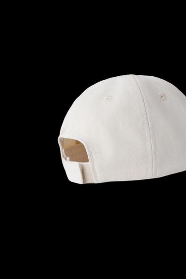 BASEBALLCAP MIT BESTICKTEM TEXT - Cremefarben von Zara