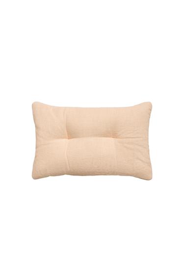 PLAIN CUSHION WITH TOPSTITCHING - Pale pink by Zara