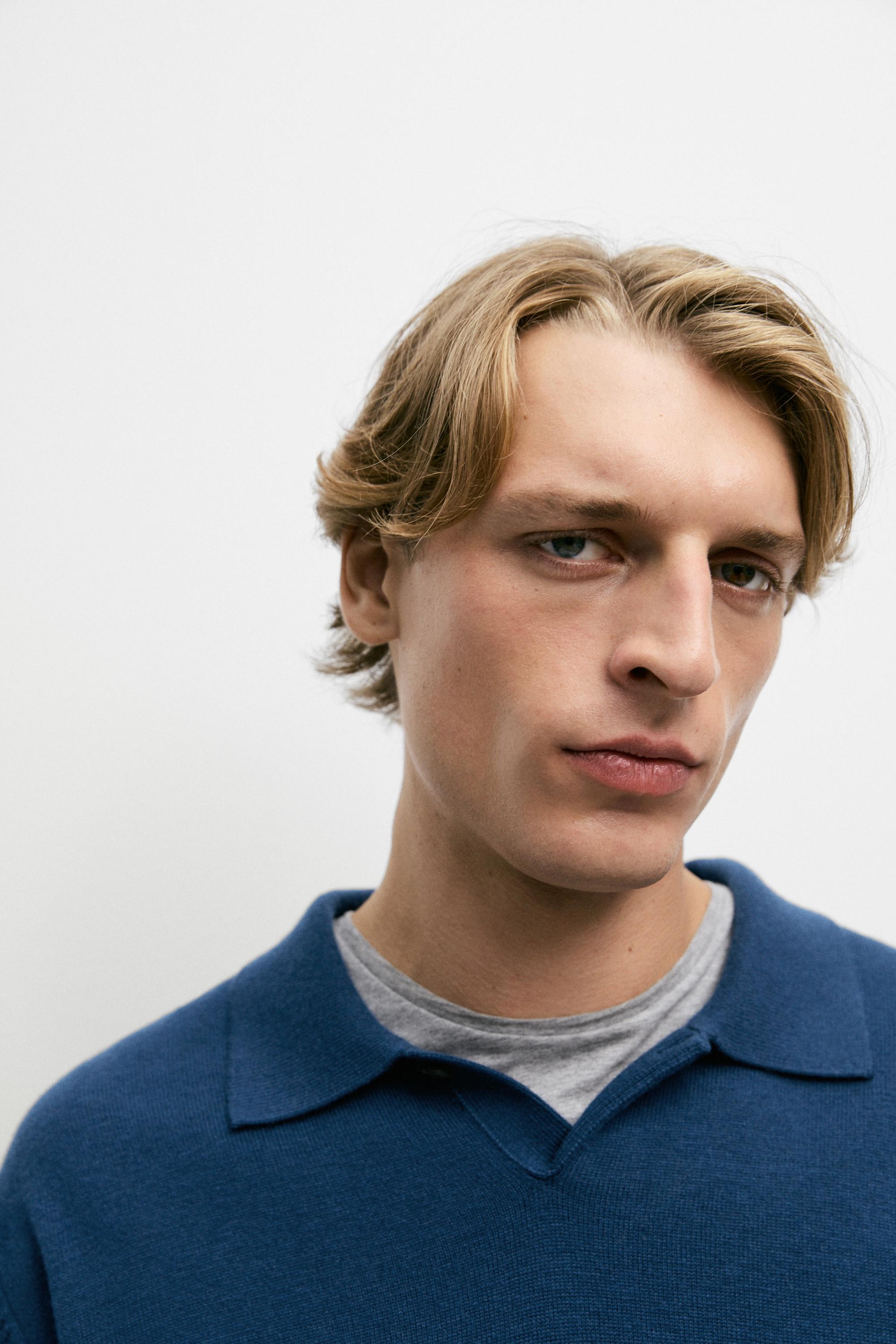 Pull polo en maille