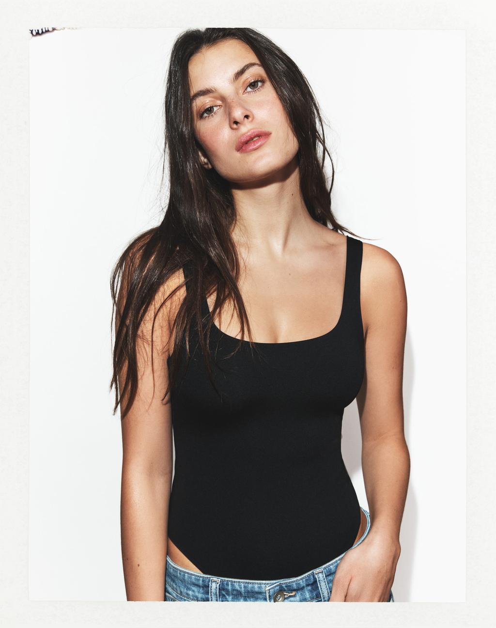 SQUARE NECK STRETCH BODYSUIT - image 2