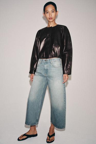 ДЖИНСЫ ZW CULOTTE СО СРЕДНЕЙ ПОСАДКОЙ — ГОЛУБОЙ от Zara