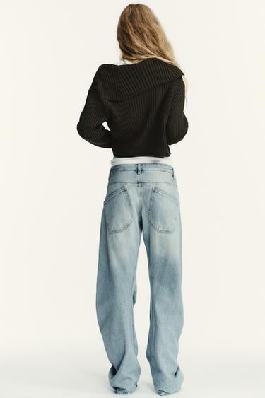 JEAN TRF SHIFTED SEAM TAILLE BASSE - Bleu clair de Zara - Image 5