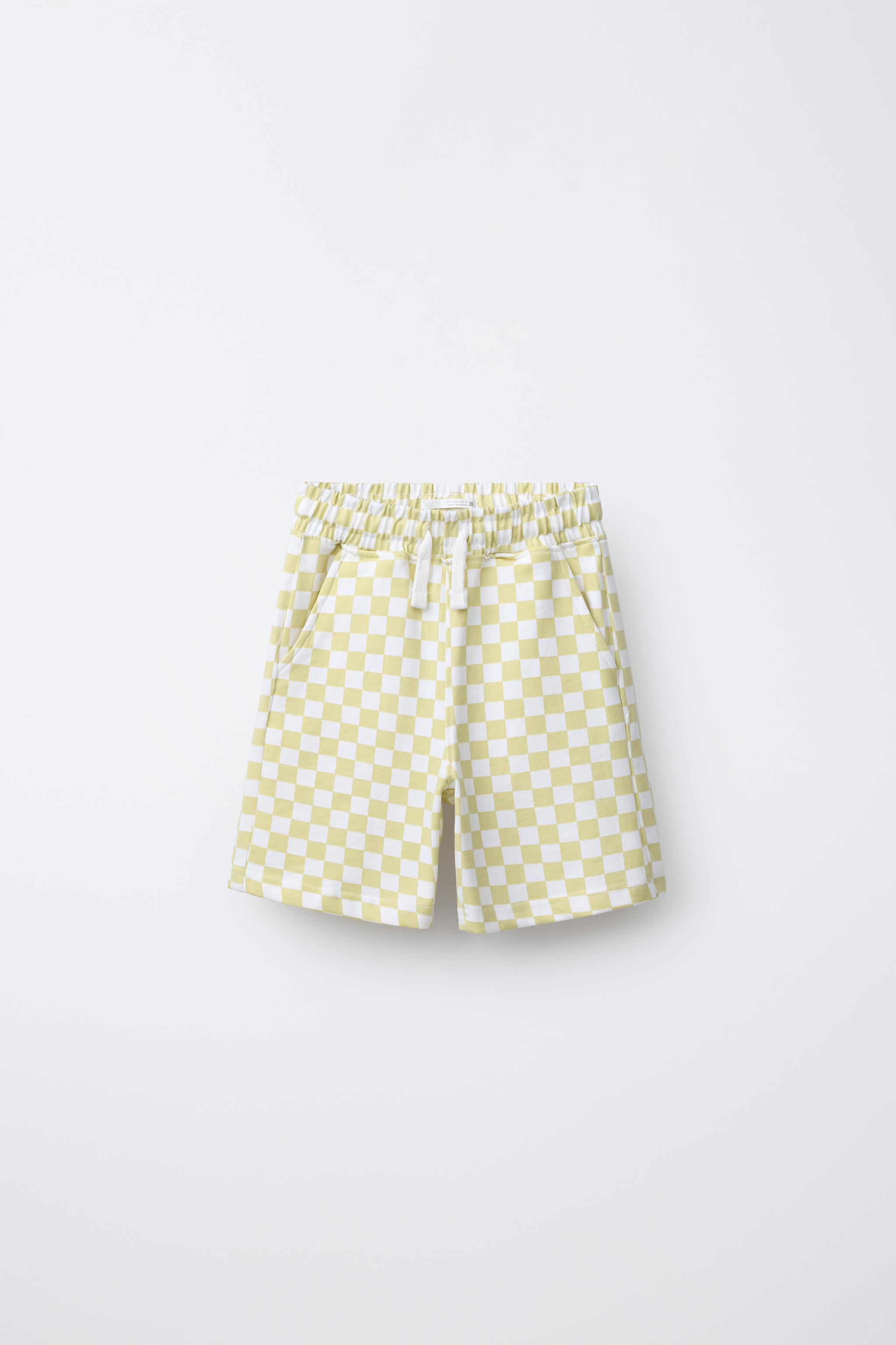 CHECKERBOARD T-SHIRT AND BERMUDA SHORTS SET