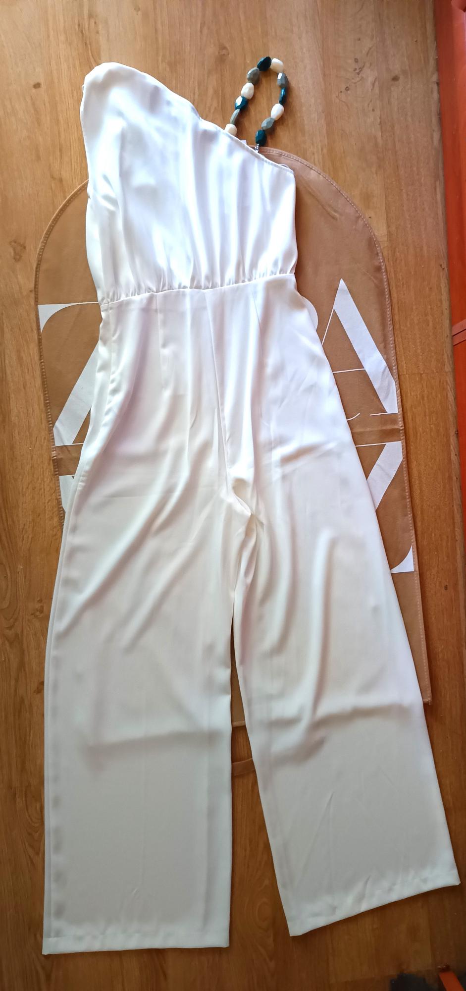 ASYMMETRIC JUMPSUIT WITH STONE STRAP - Image 2