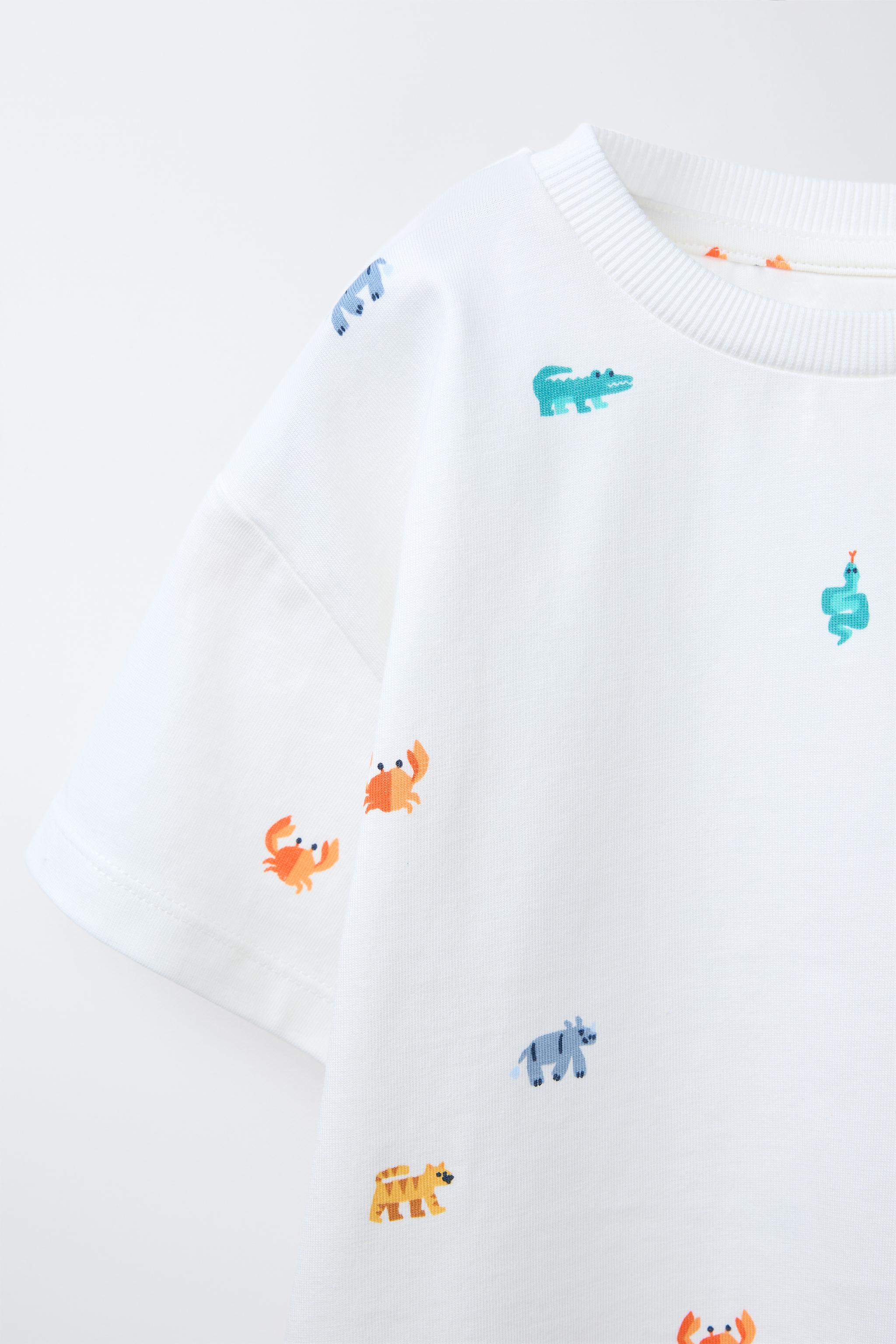 PRINTED T-SHIRT - Ecru | ZARA United States