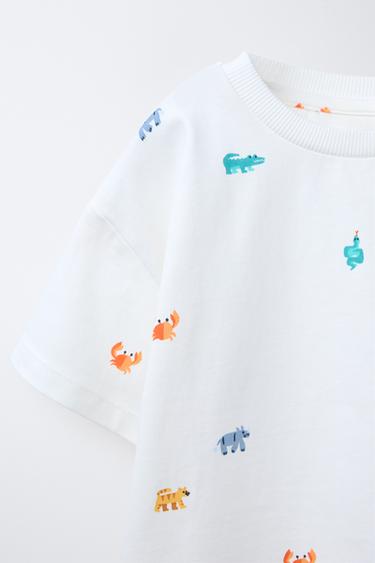PRINTED T-SHIRT - Ecru by Zara - Image 2